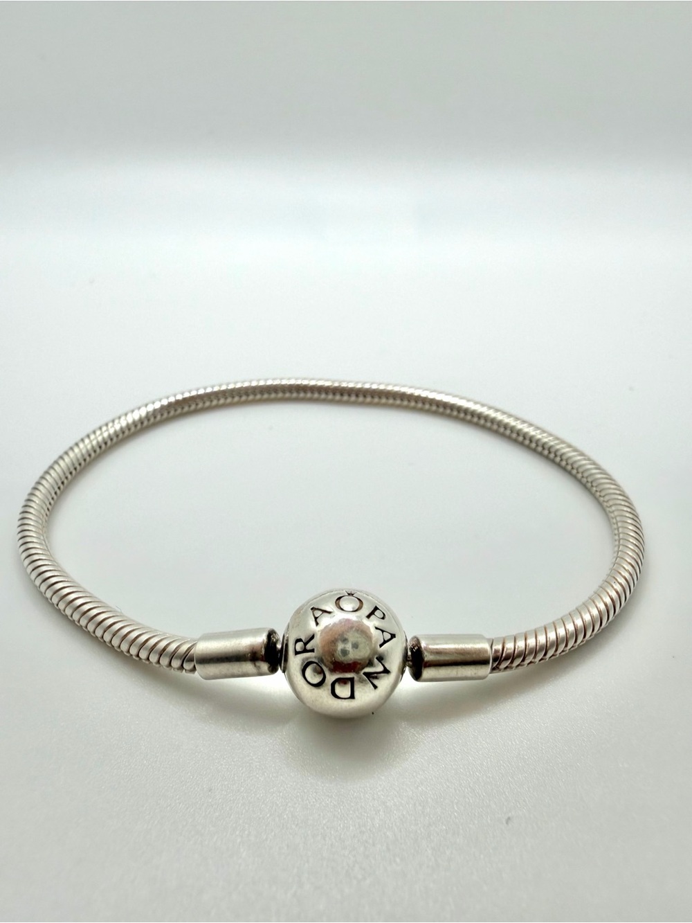 Authentic Pandora Sterling Silver Snake Chain Bracelet S925 ALE 7.9” 20cm